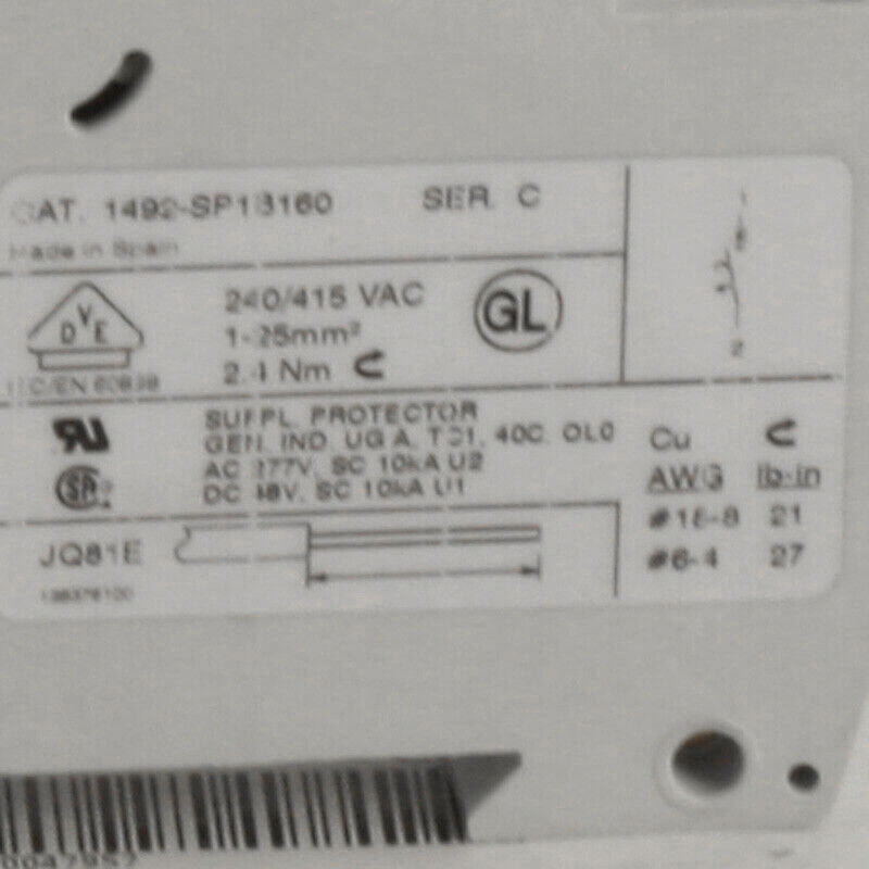 Allen Bradley 1492-SP1B160 breaker