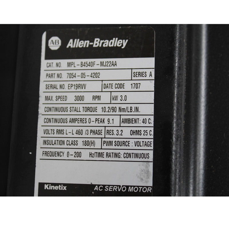Allen Bradley MPL-B4540F-MJ22AA servo motor