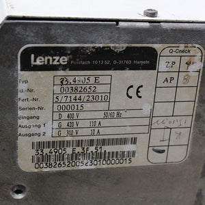 Lenze 33.4905E DC speed regulator