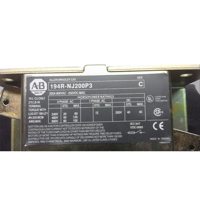 Allen Bradley 194R-NJ200P3 PLC module