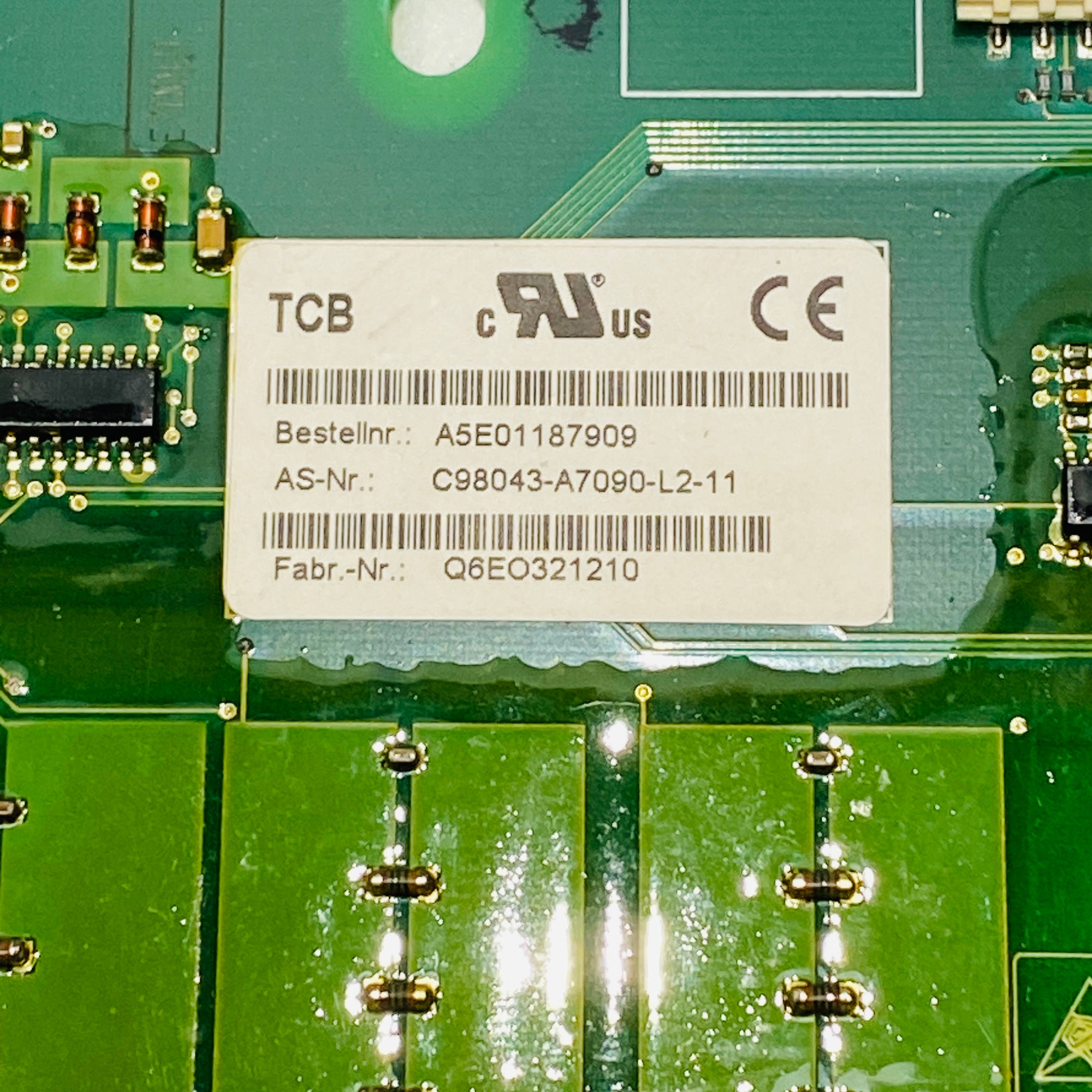 SIEMENS A5E01187909 C98043-A7090-L2 TCB Board