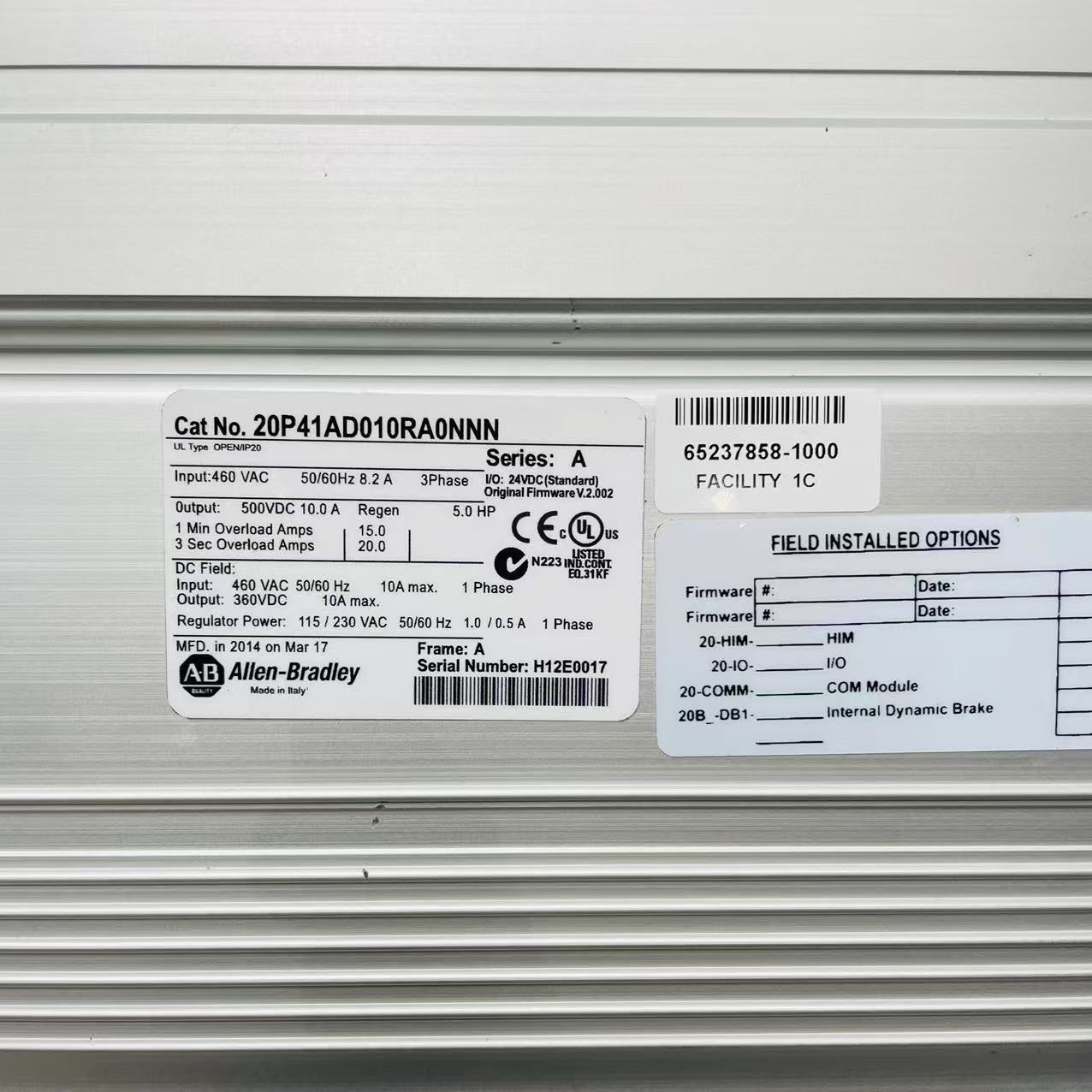 Allen Bradley 20P41AD010RA0NNN Drive