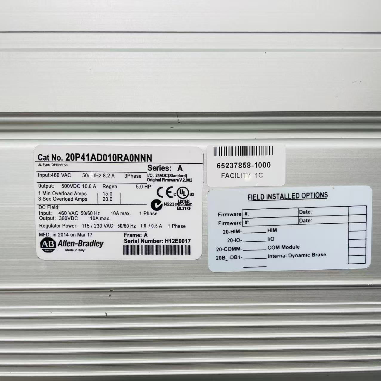 Allen Bradley 20P41AD010RA0NNN Drive