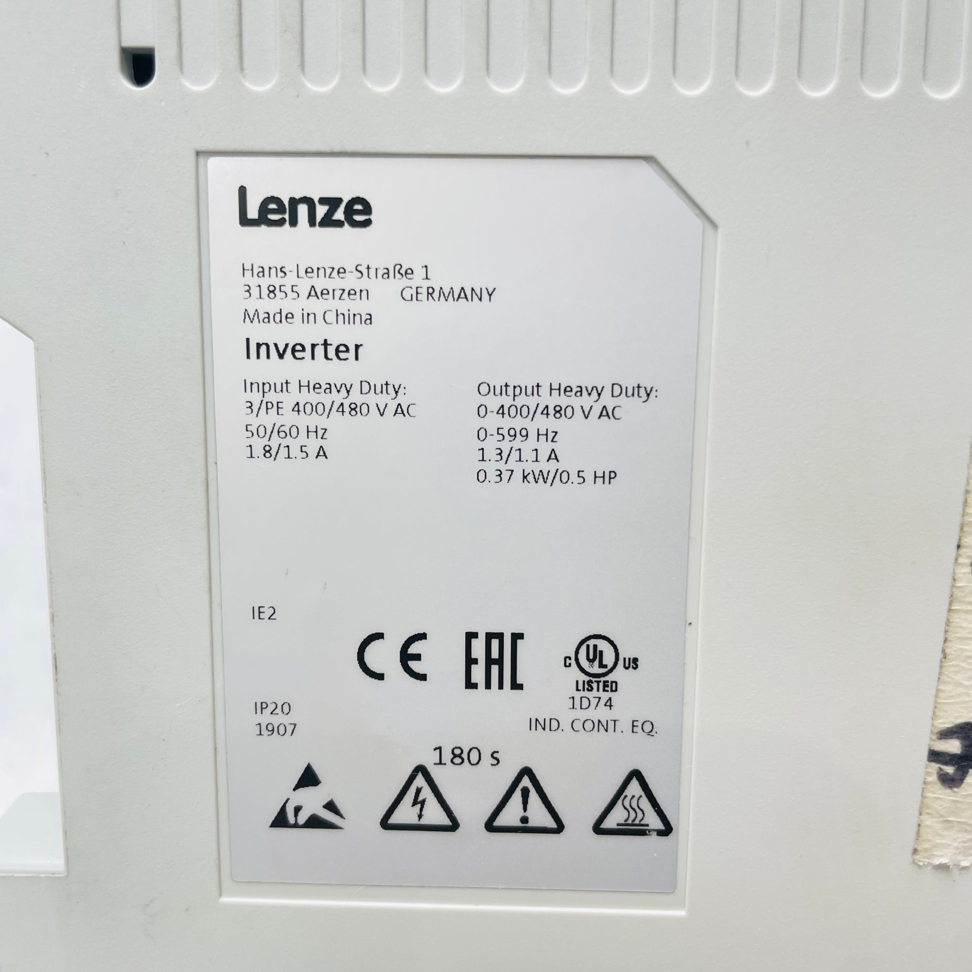LENZE I51AE137F10010000S變頻器