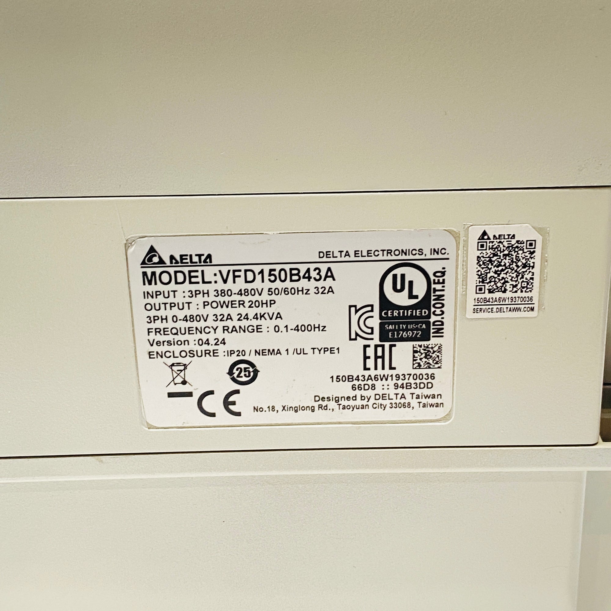 台達VFD-B變頻器VFD150B43A