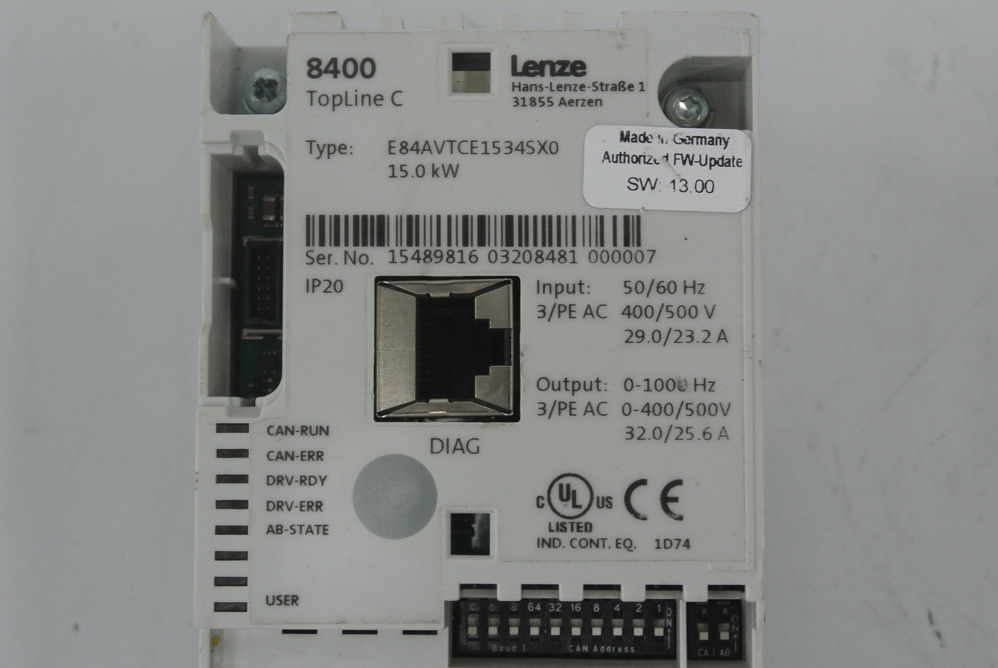 Lenze E84ABCTC0000SN0 8400控制單元