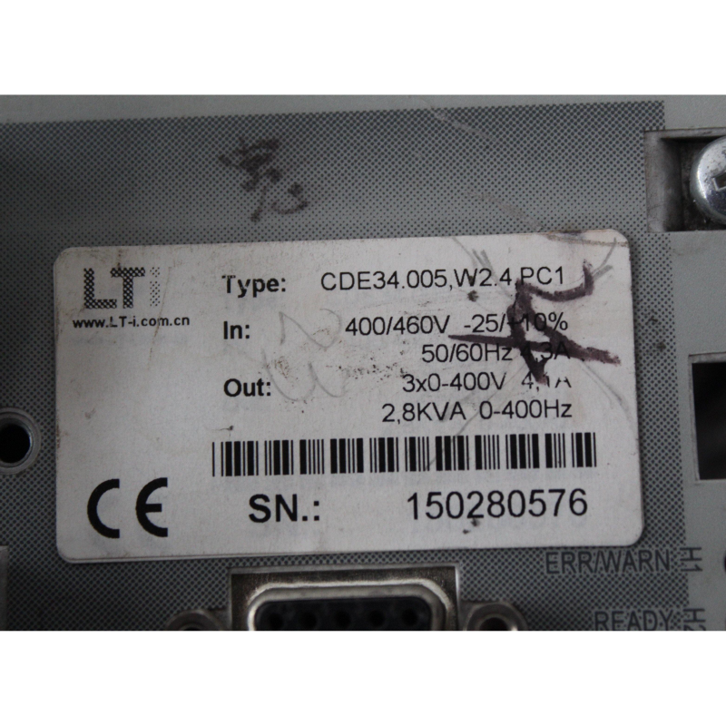 Lust CDE34.005.W2.4.PC1 Servo Drive Input 400/460V -25/+10%