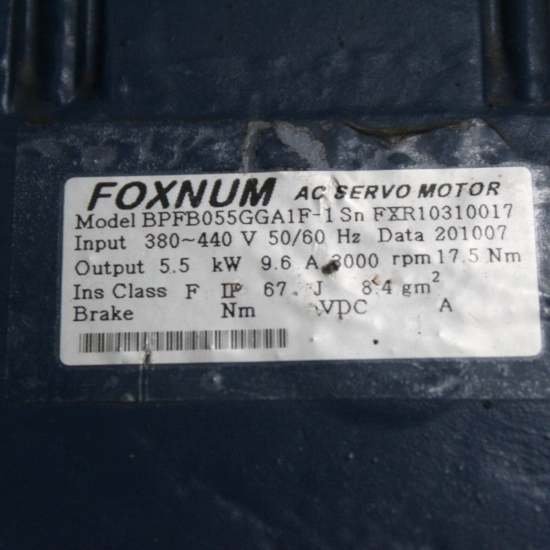 Foxnum BPFB055GGA1F-1 AC Servo Motor 5.5kW
