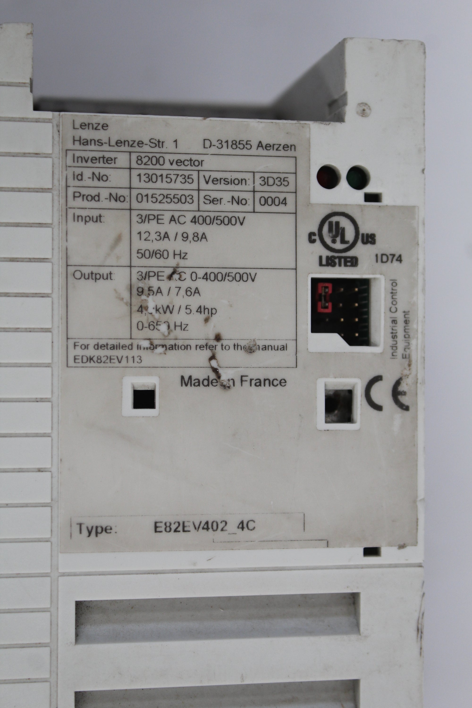 Lenze E82EV402_4C E82EV4024C 8200向量變頻器