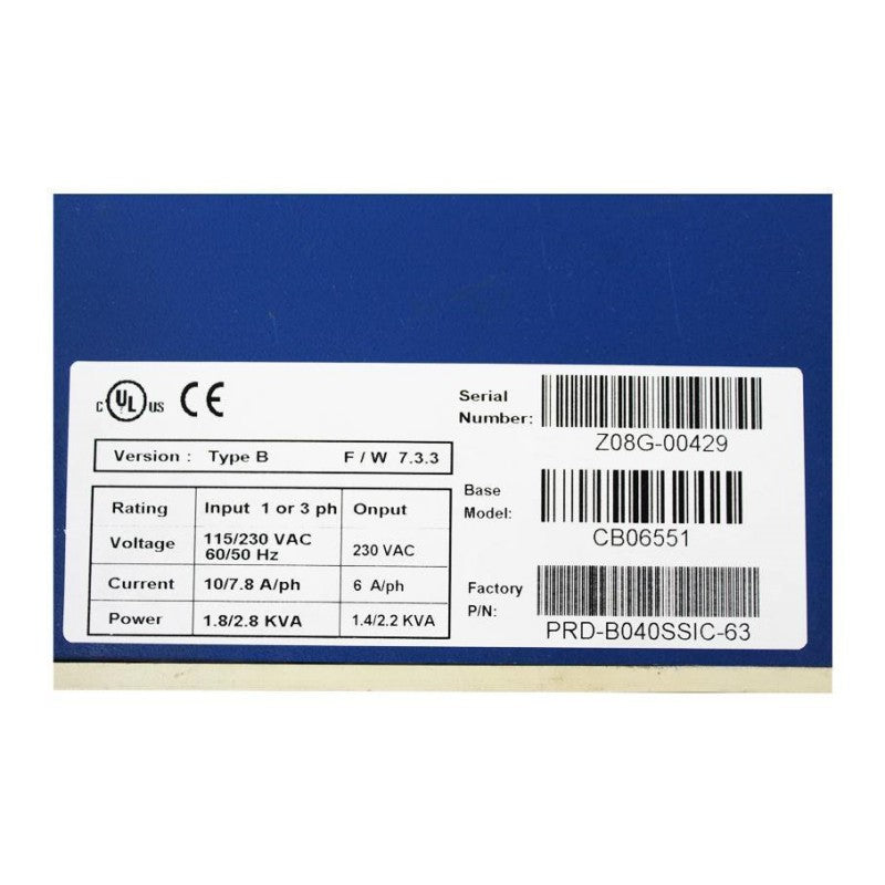 科爾摩根PRD-B040SSIC-63伺服驅動器CB06551