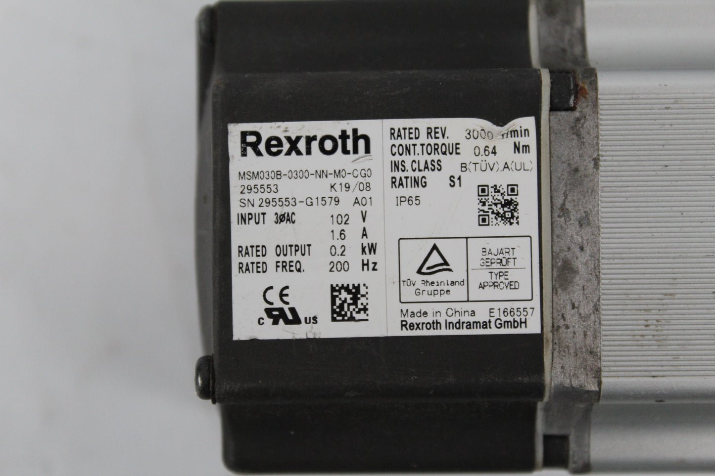 Rexroth Indramat Servo Motor MSM030B-0300-NN-M0-CG0