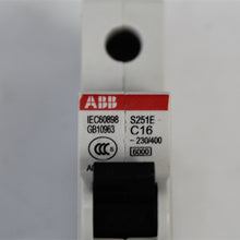 Load image into Gallery viewer, ABB  S251E-C16  Miniature  Circuit Breaker