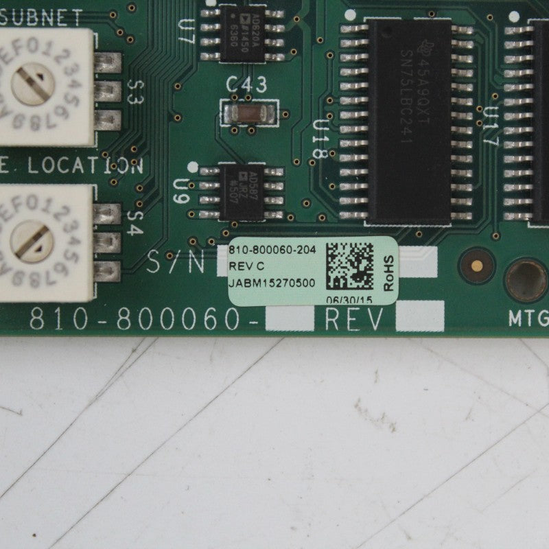 Lam Research 810-800060-204 REV.C Semicondutor Baseboard