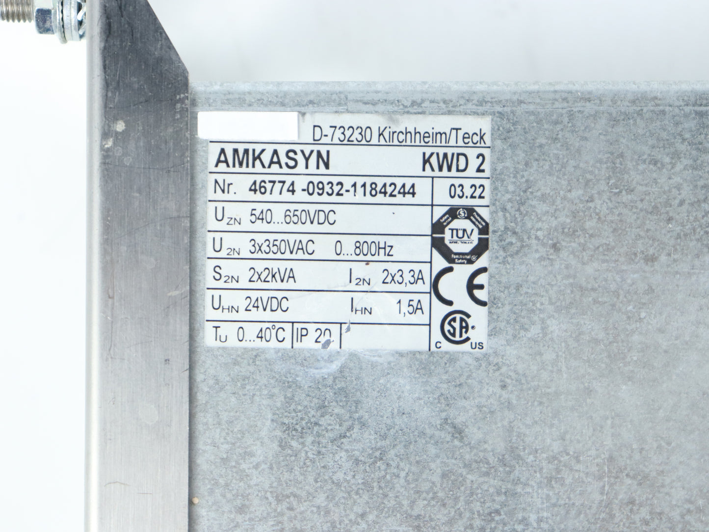 AMK AMKASYN KWD 2 Servo Drive