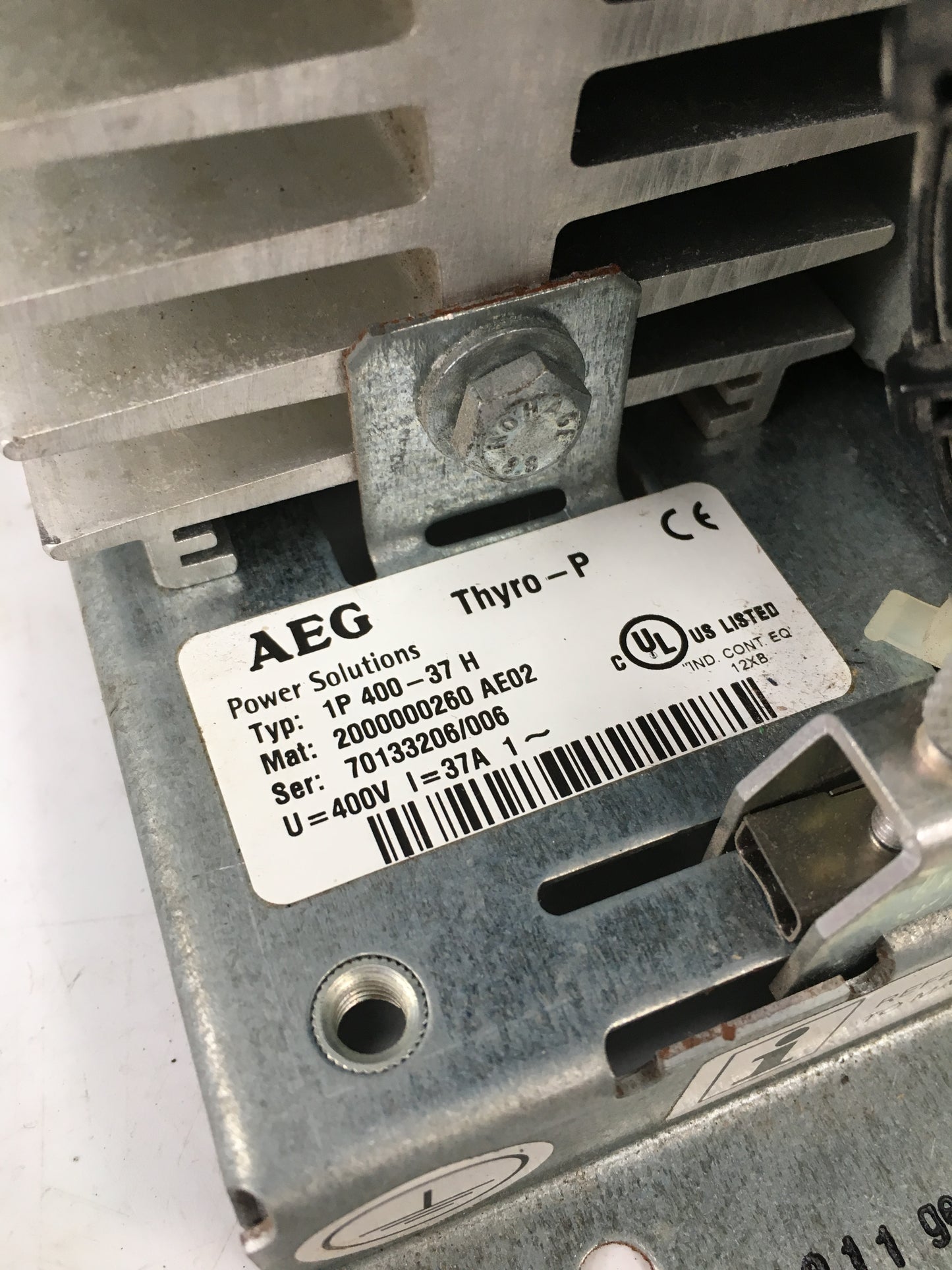 AEG 1P 400-37H THYRISTOR POWER CONTROLLER
