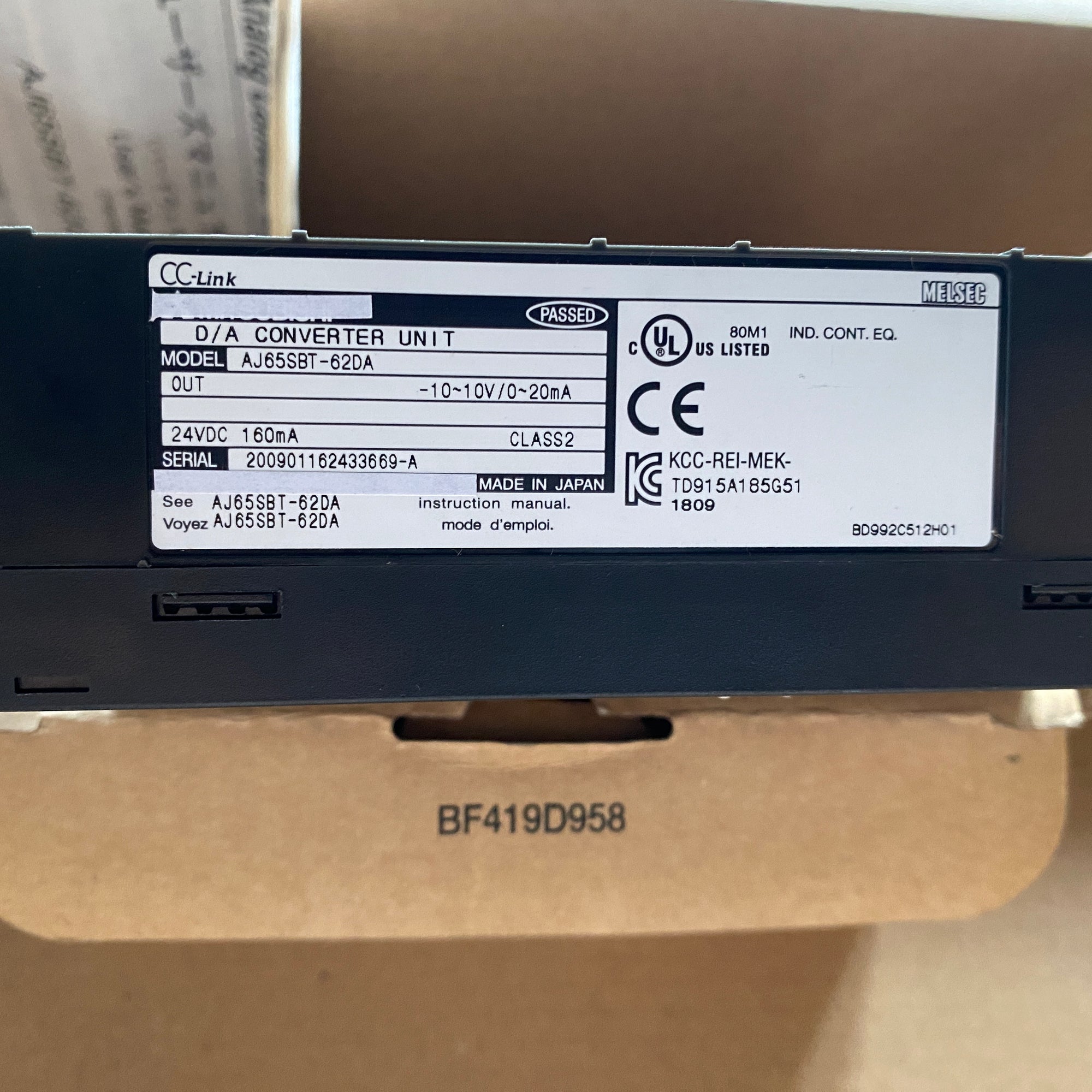 三菱AJ65SBT-62DA類比量輸出模組