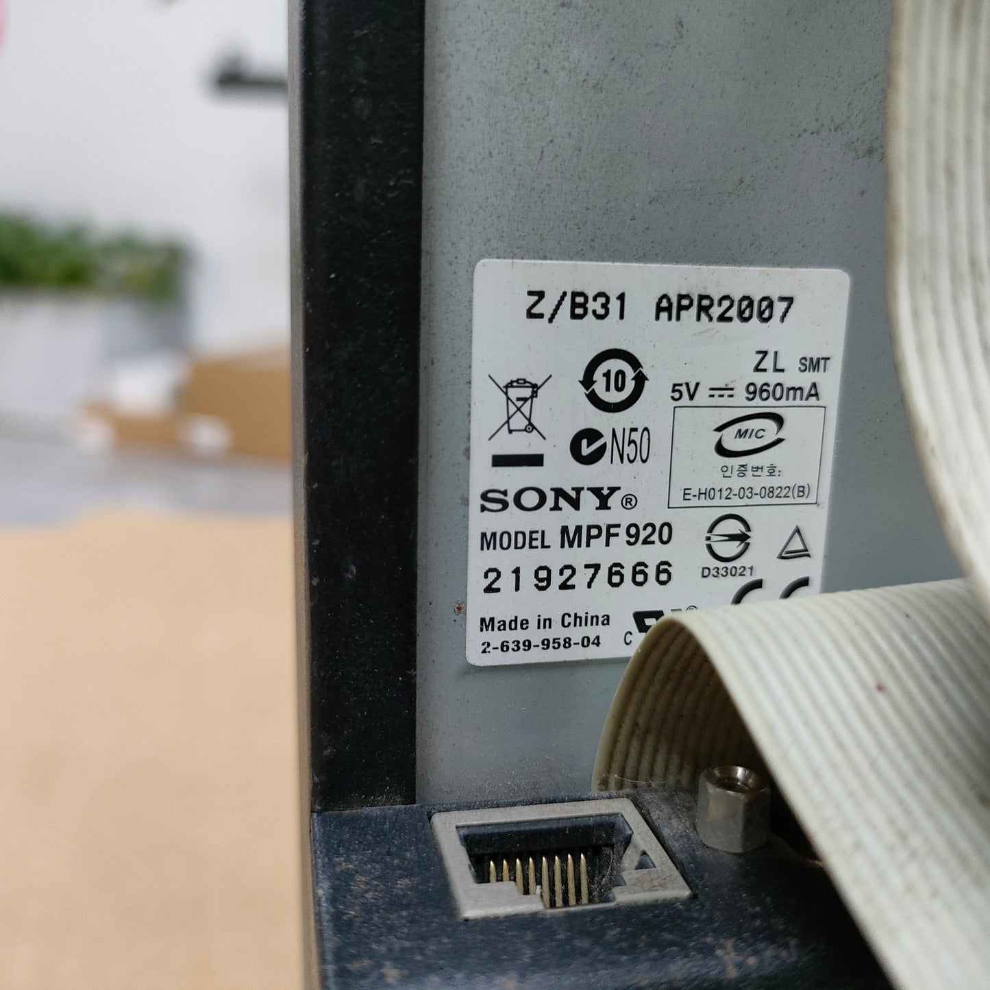 SONY floppy disk drive 3.5" 3.5 Inch MPF920