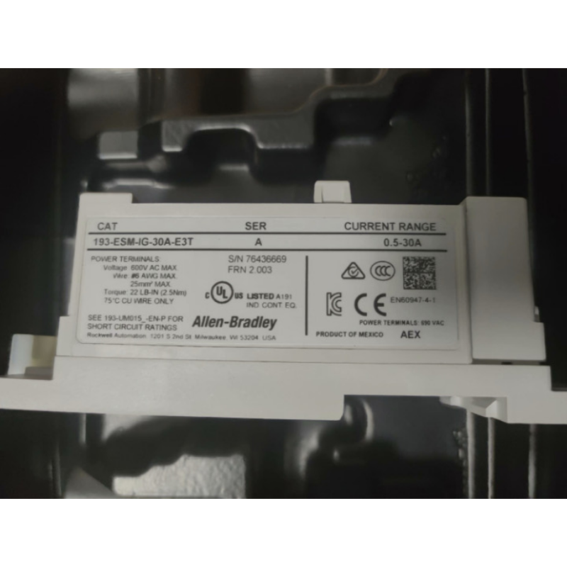 Allen Bradley 193-ESM-IG-30A-T relay