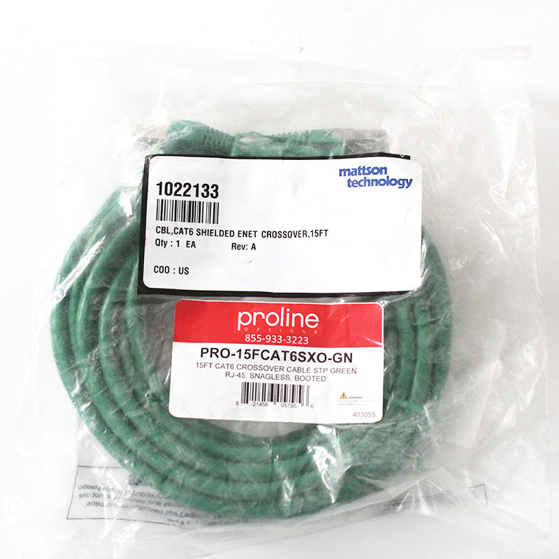 Lam Research 855-933-3223 PROLINE PRO-15FCAT6SXO-GN 1022133 Semiconductor Network Cable