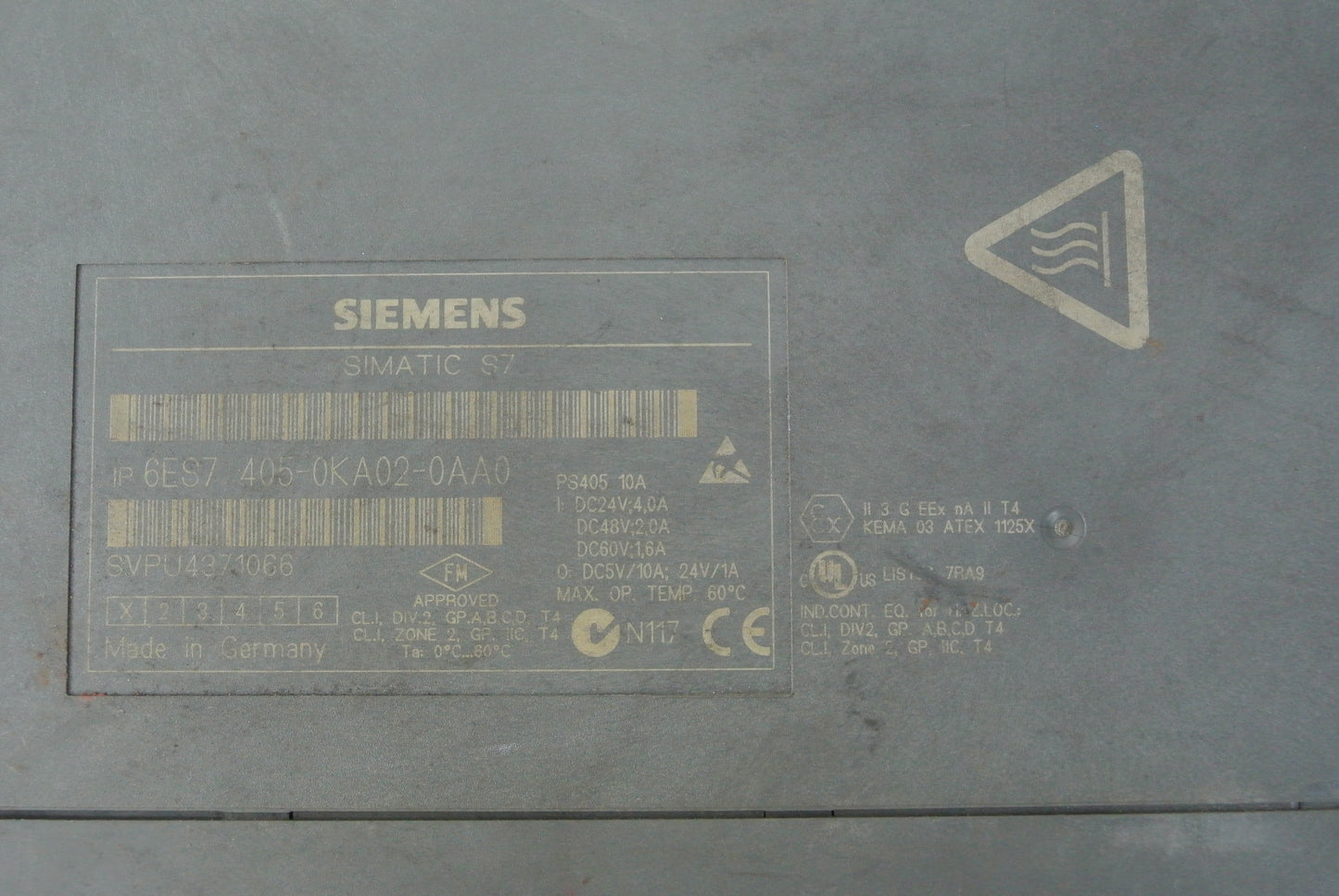 Siemens 6ES7405-0KA02-0AA0 PS405 Power Supply - Rockss Automation