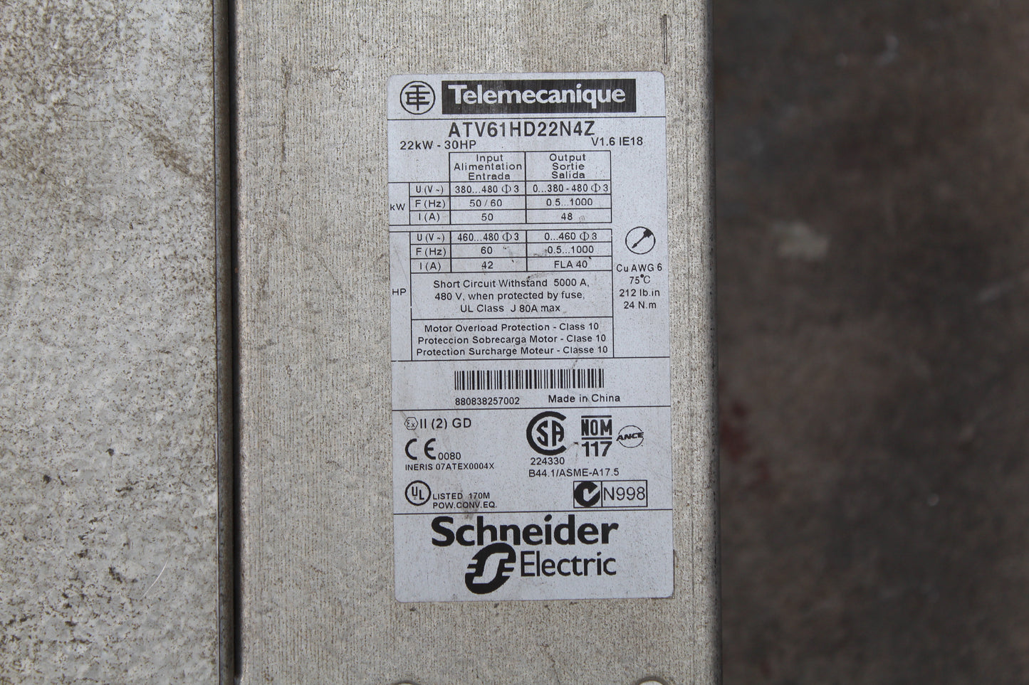 Schneider ATV61HD22N4Z Inverter 22kW - Rockss Automation