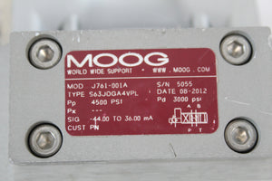 MOOG J761-001A Hydraulic Servo Valve S63JOGA4VPL - Rockss Automation