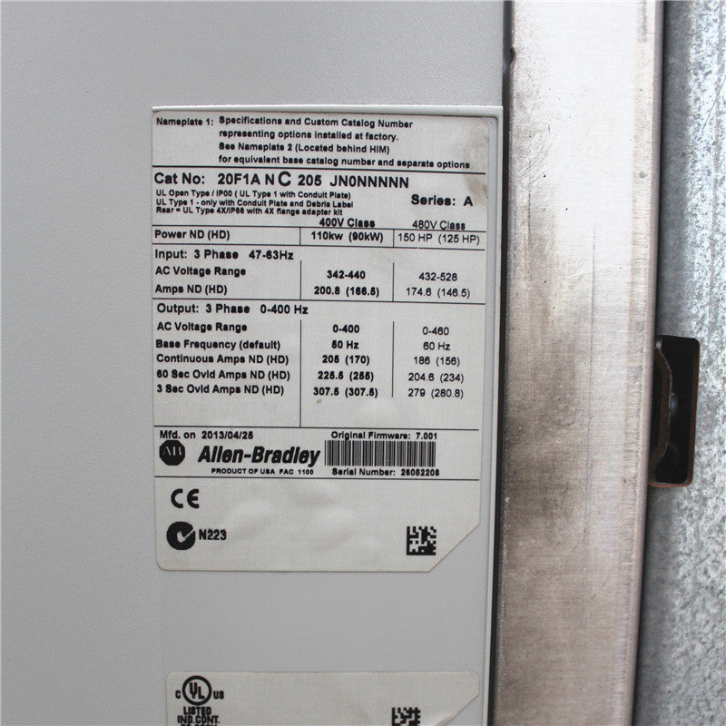 Allen Bradley  20F1ANC205JN0NNNNN  Inverter