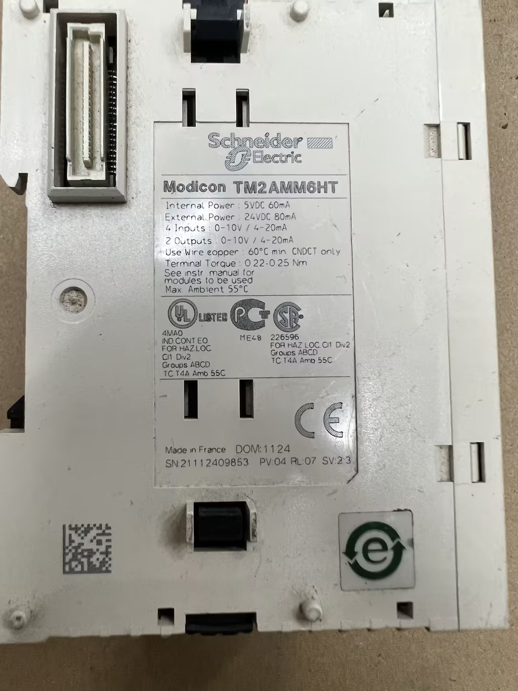 施耐德TM2AMM6HT PLC類比量模組