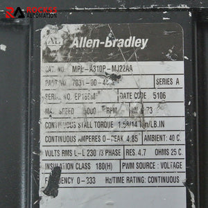 Allen Bradley MPL-A310P-MJ22AA motor