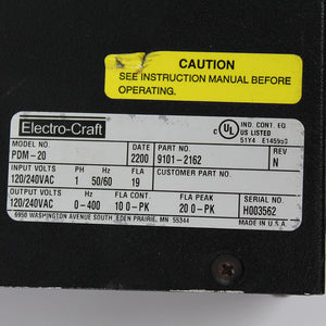 Reliance Electric PDM-20 9101-2162 Servo Drive