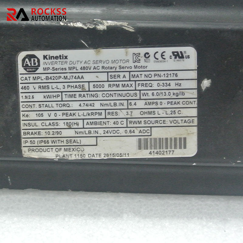 Allen Bradley MPL-B420P-MJ74AA 電機