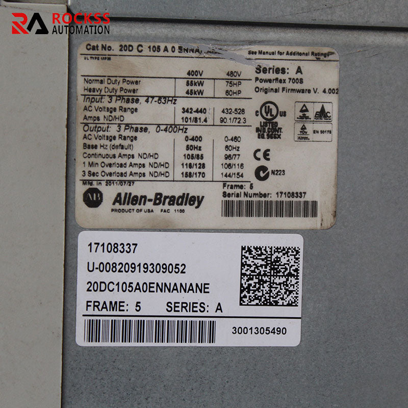 Allen-Bradley 20DC105A0ENNANANE逆變器