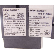 Load image into Gallery viewer, Allen Bradley  193-T1AB40  relay