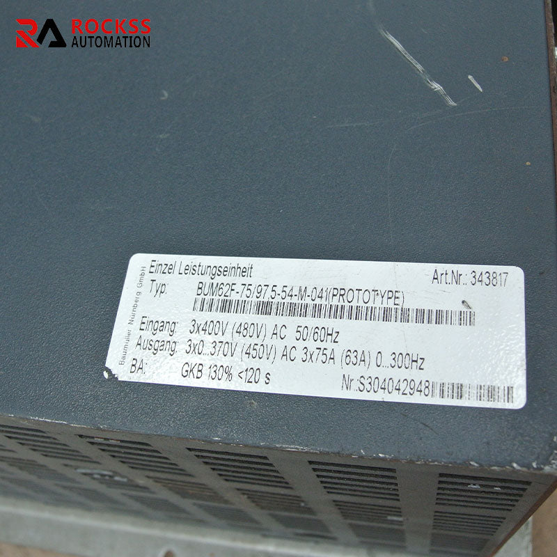 Baumüller BUM62F-75/97.5-54-M-041伺服驅動器