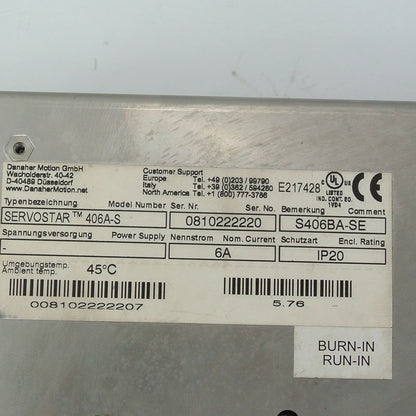 Kollmorgen S406BA-SE Servo Drive