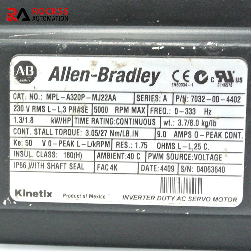 Allen Bradley MPL-A320P-MJ22AA 電機