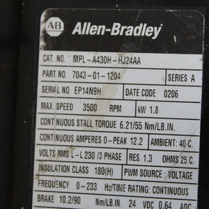 Allen Bradley MPL-A430H-HJ24AA motor