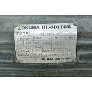 OKUMA BL-120E-20T Motor