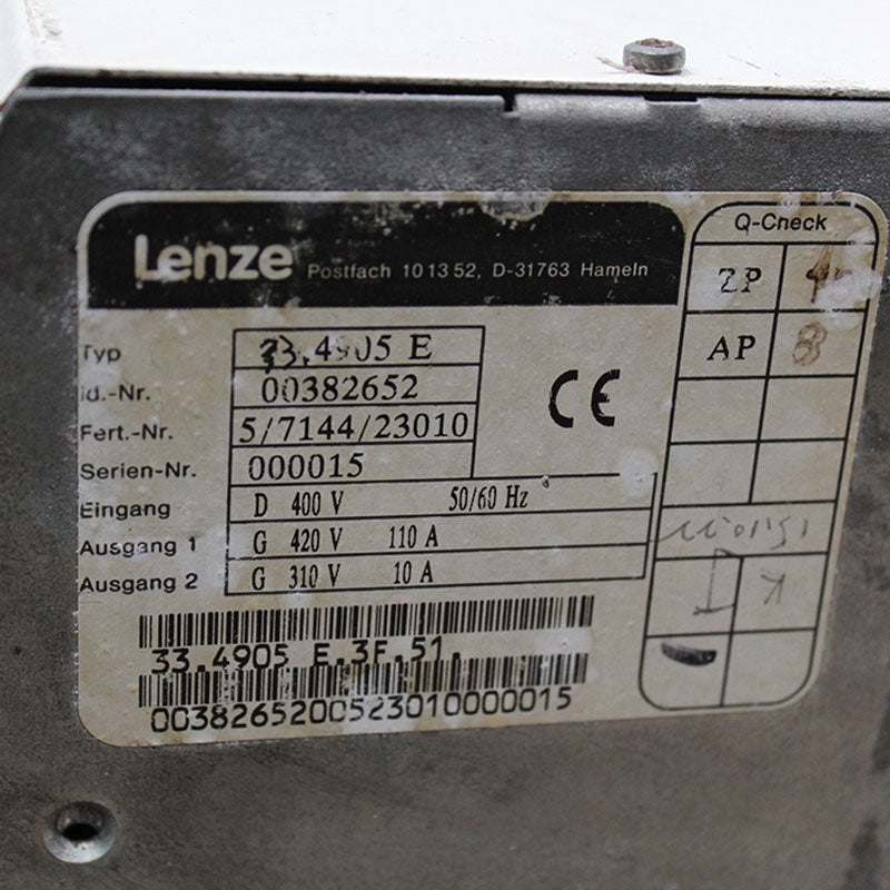 Lenze 33.4905E 直流調速器