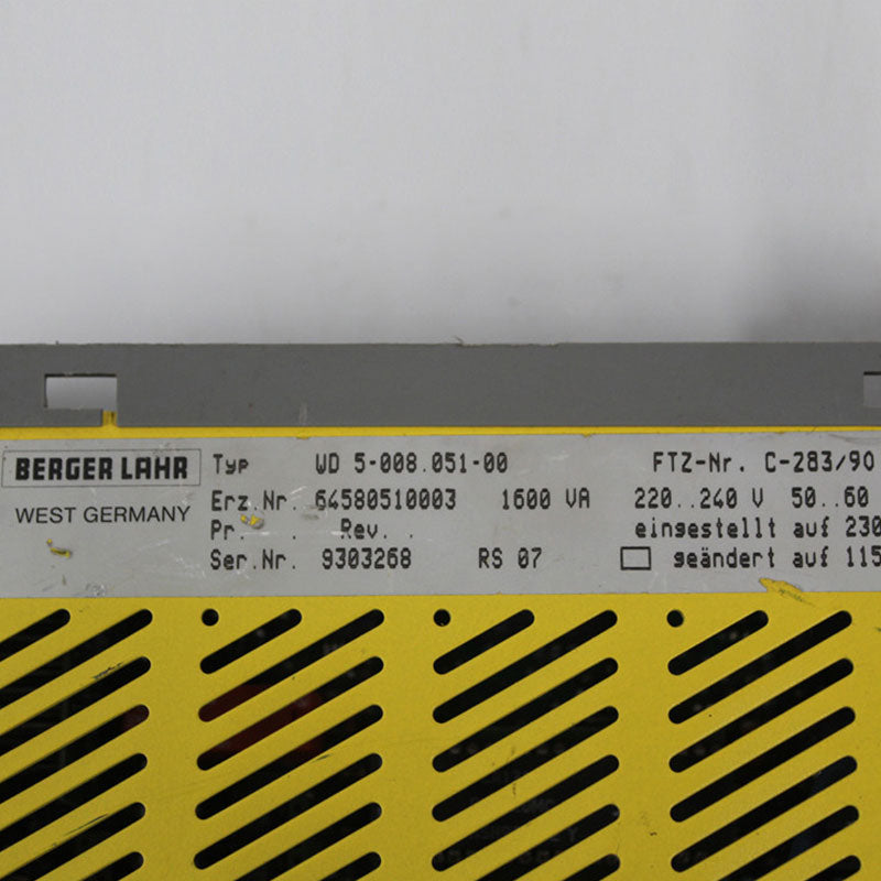 BERGER LAHR WD5-008.051-00 servo driver