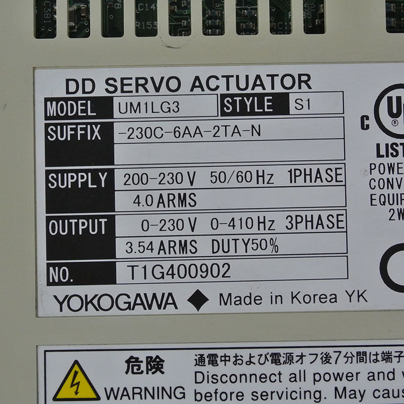 橫河 UM1LG3-S1-230C-6AA-2TA-N 驅動器
