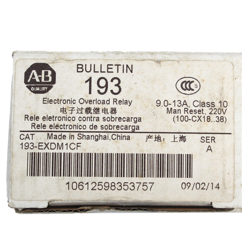 艾倫·布拉德利 193-EXDM1CF 過載繼電器