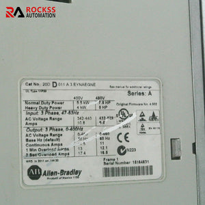 Allen-Bradley 20DD011A3EYNAEGNE Inverter