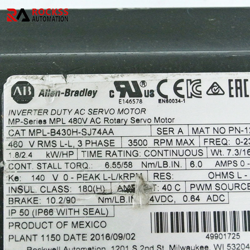 Allen Bradley MPL-B430H-SJ74AA 電機