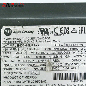 Allen Bradley MPL-B430H-SJ74AA motor