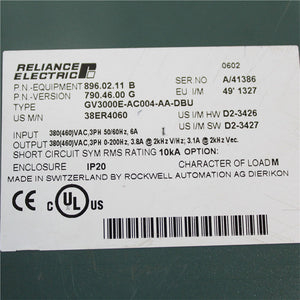 Reliance Electric GV3000E-AC004-AA-DBU Servo Drive