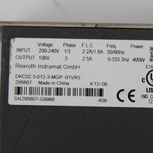 Load image into Gallery viewer, Bosch Rexroth DKC02.3-012-3-MGP-01VRS Servo Driver