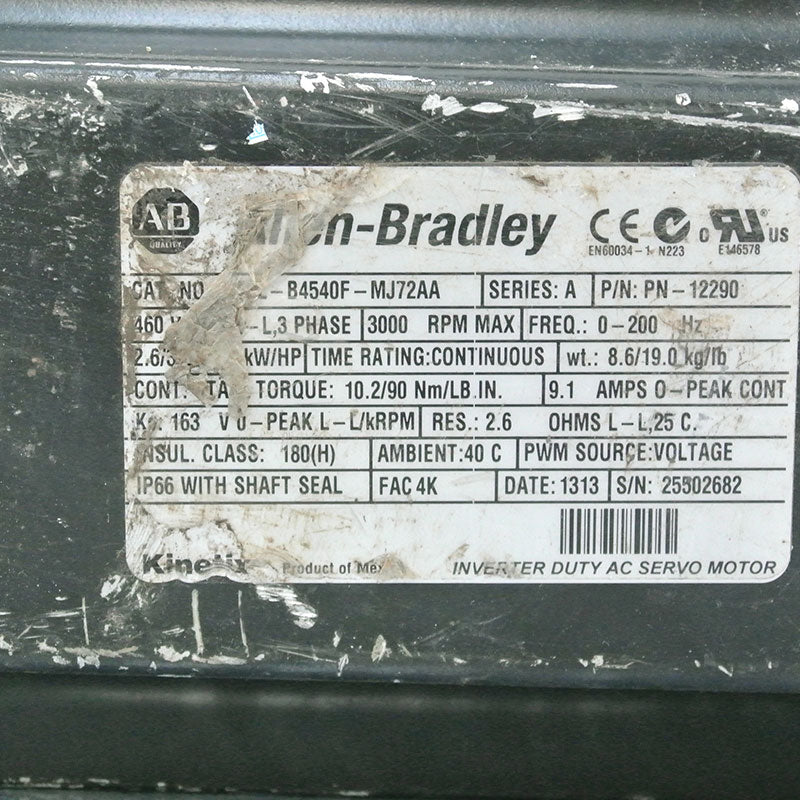 Allen Bradley MPL-B4540F-MJ72AA 電機