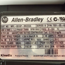 Load image into Gallery viewer, Allen Bradley MPL-B310P-MK22AA  7031-05-4201 motor