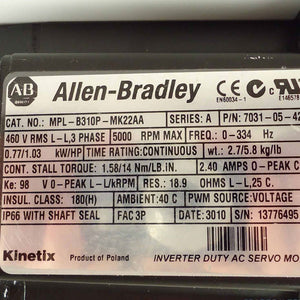 Allen Bradley MPL-B310P-MK22AA  7031-05-4201 motor